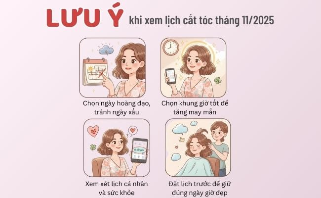 Những lưu ý khi xem lịch cắt tóc tháng 11/2025