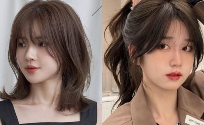 Tóc mái thưa dài hai bên