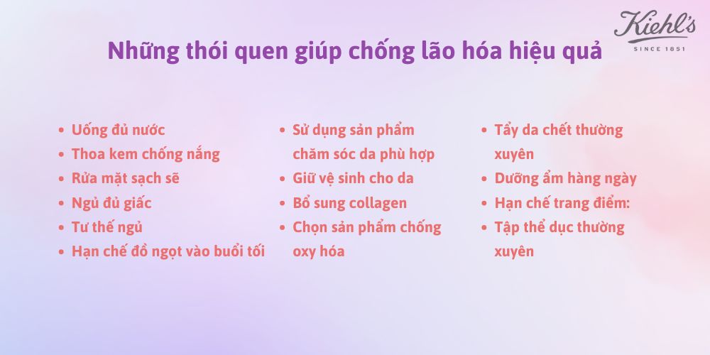 Những thói quen giúp chống lão hóa hiệu quả