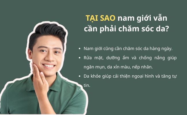 Tại sao nam giới vẫn cần phải chăm sóc da?