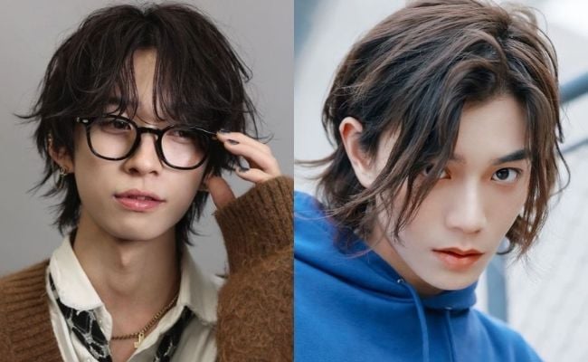 Tóc nam dài 2 mái rẽ ngôi