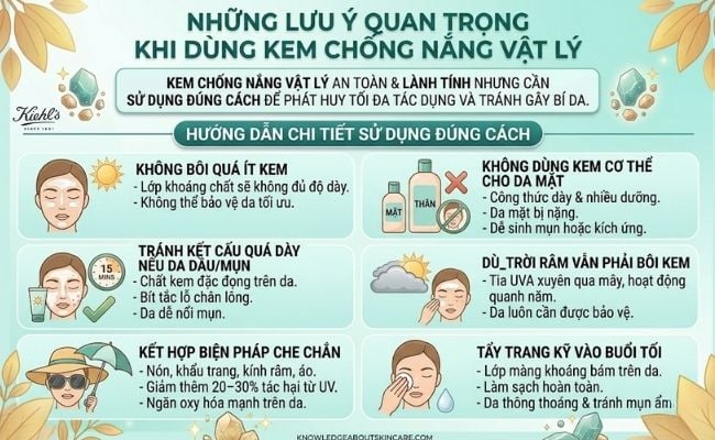 Lưu ý khi bôi kem chống nắng