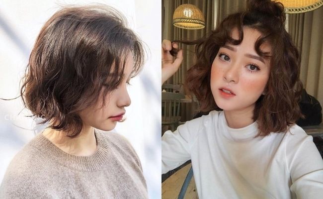 Tóc bob xoăn bồng bềnh năng động