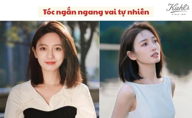 Tóc ngắn ngang vai tự nhiên