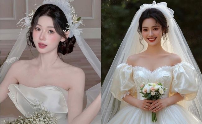 Kiểu tóc cô dâu đẹp, xu hướng, phù hợp với từng gương mặt