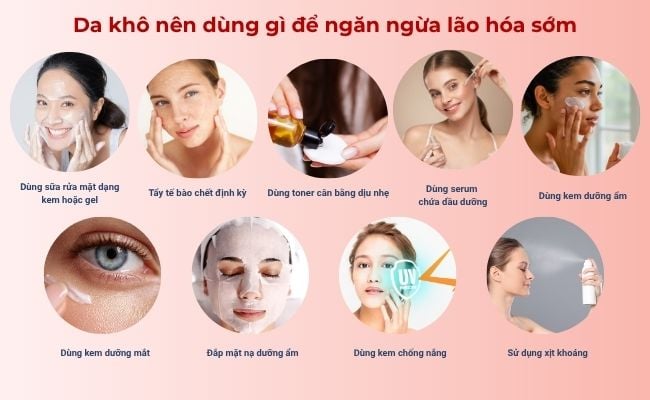 Da khô nên dùng gì để ngăn ngừa lão hóa sớm