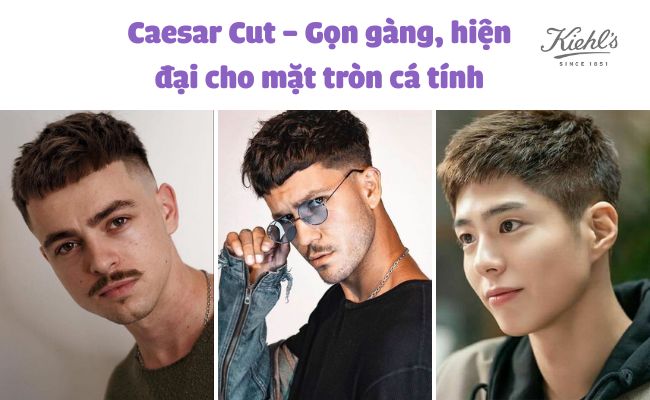 kiểu tóc nam mặt tròn béo