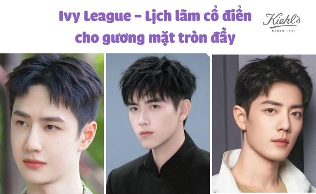 kiểu tóc nam mặt tròn béo