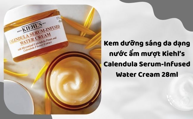 Kem dưỡng sáng da dạng nước ẩm mượt Kiehl’s Calendula Serum-Infused Water Cream 28ml
