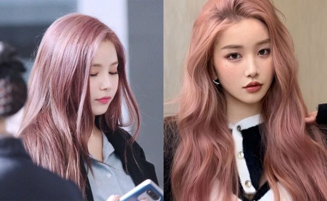 Nâu lạnh ánh hồng nữ tính