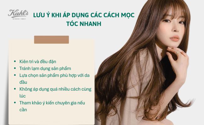 Lưu ý khi áp dụng các cách mọc tóc nhanh
