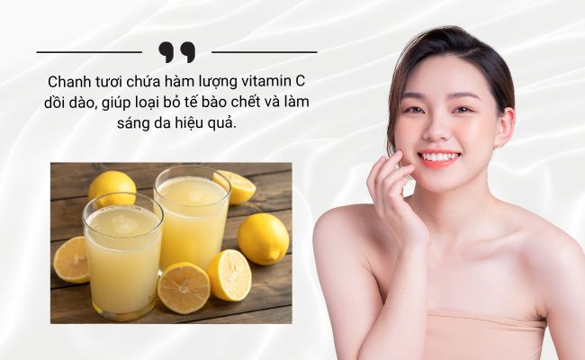 Cách làm trắng da trong 1 đêm với chanh tươi
