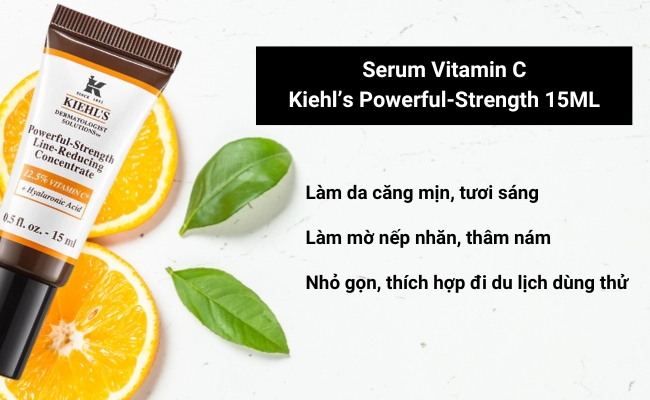 Serum Vitamin C Trị Thâm Đậm Đặc Kiehl's Powerful-Strength Line-Reducing Concentrate 15ML