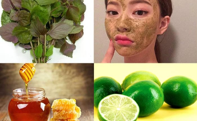 Cách trị nám tại nhà với mặt nạ lá tía tô, chanh tươi và mật ong