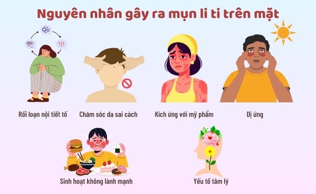 Nổi mụn nhỏ li ti do yếu tố tâm lý
