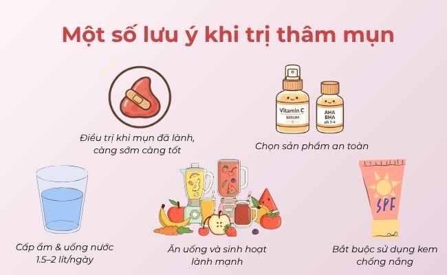 Một số lưu ý khi trị thâm mụn