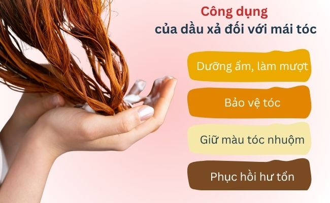 Công dụng của dầu xả đối với mái tóc
