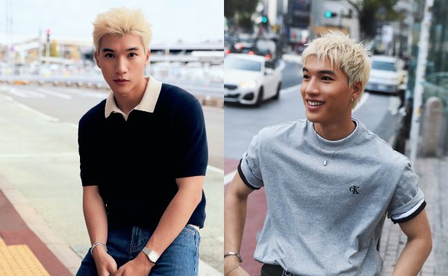 Tóc Hieuthuhai nhuộm sáng nổi bật