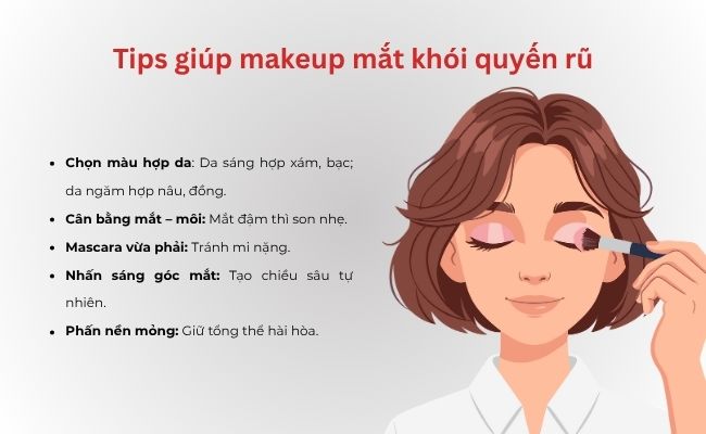 Tips giúp makeup mắt khói quyến rũ và hài hòa