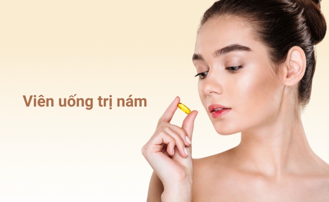 Dùng viên uống trị nám cải thiện sắc tố da