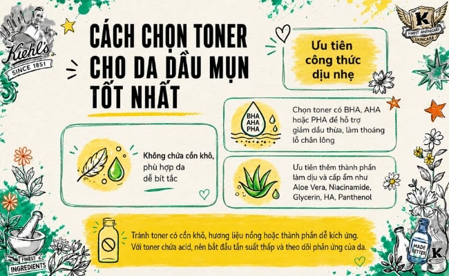 Cách chọn toner cho da dầu mụn tốt nhất