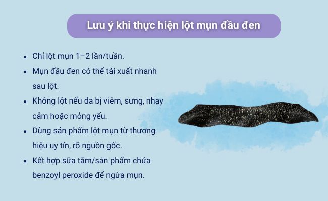 Lưu ý khi thực hiện lột mụn đầu đen