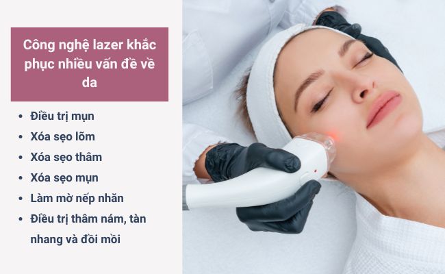 Phương pháp bắn laser điều trị được vấn đề gì của da?
