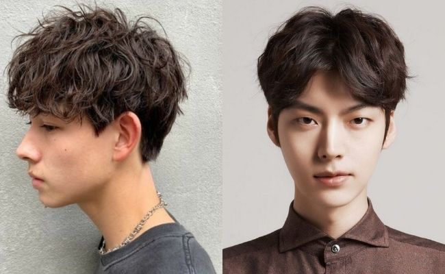 Tóc xoăn cho nam mặt dài