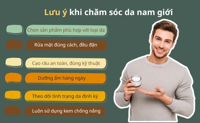 Lưu ý khi chăm sóc da nam giới