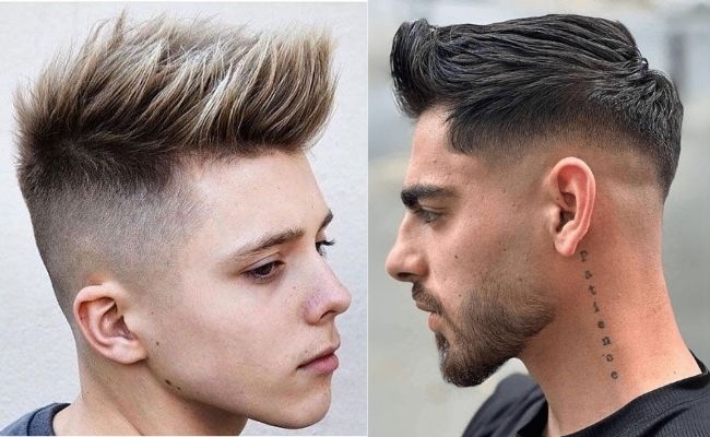 Kiểu tóc Fade vuốt dựng cho nam