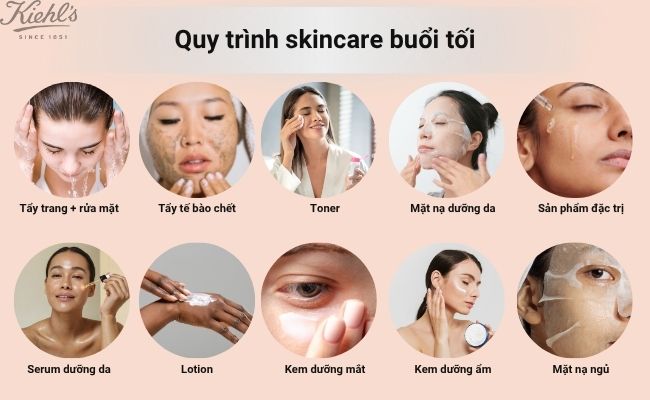 Quy trình skincare buổi tối