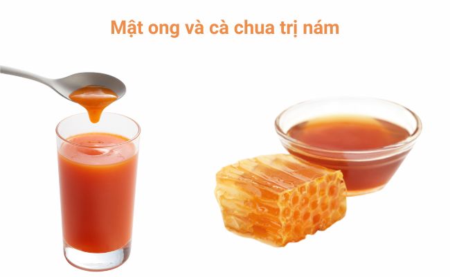 Mật ong và cà chua trị nám