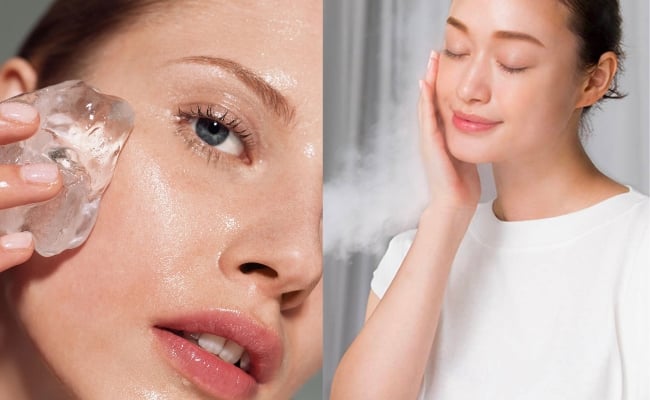 Cách trị mụn bằng chườm đá lạnh và xông hơi bằng nước ấm