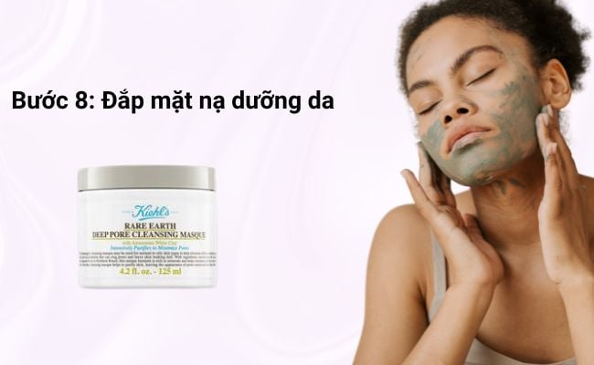 Bước 8: Đắp mặt nạ dưỡng da