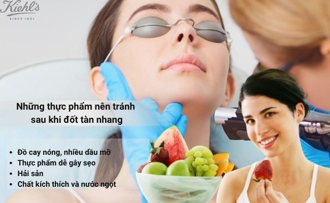 Những thực phẩm nên tránh sau khi đốt tàn nhang