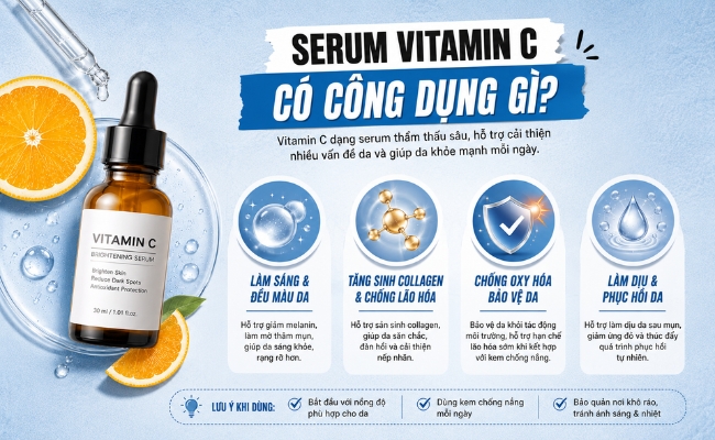 Công dụng  của  serum Vitamin C
