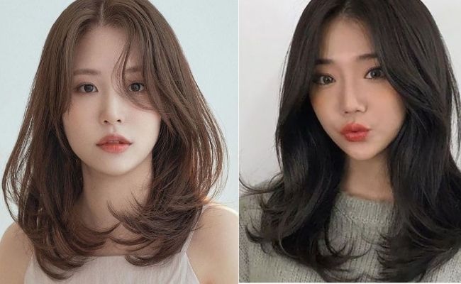 Tóc sóng lơi ngang vai phối cùng mái bay nhẹ nhàng, duyên dáng