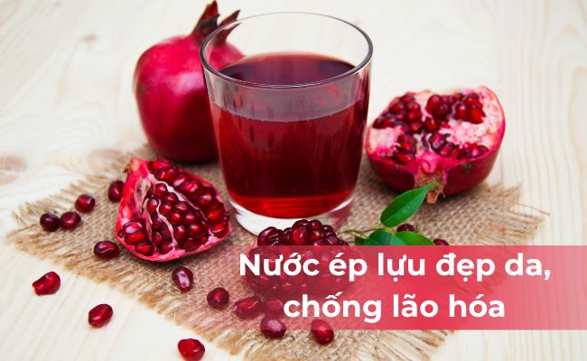 Nước ép lựu đẹp da, chống lão hóa
