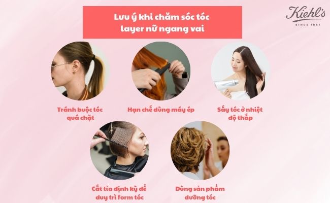 Lưu ý khi chăm sóc tóc layer nữ ngang vai