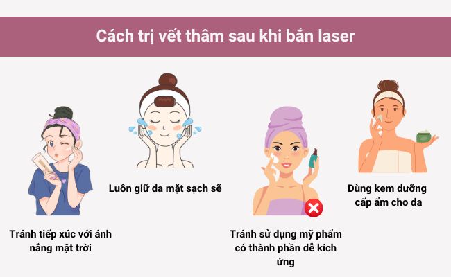 Cách trị vết thâm sau khi bắn laser