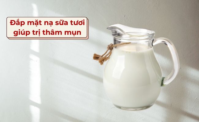 Đắp mặt nạ sữa tươi giúp trị thâm mụn nhanh chóng