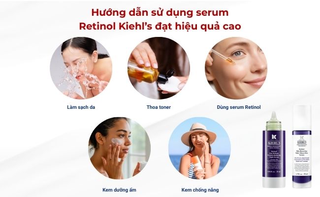 Hướng dẫn sử dụng serum Retinol Kiehl’s đạt hiệu quả cao