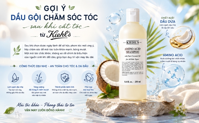 Gợi ý dầu gội chăm sóc tóc sau khi cắt tóc từ Kiehl's