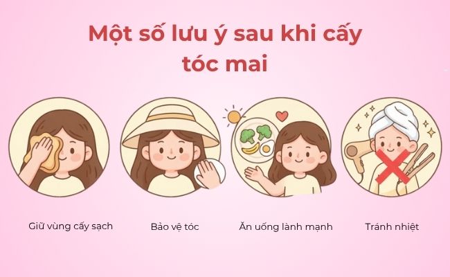 Một số lưu ý sau khi cấy tóc mai

