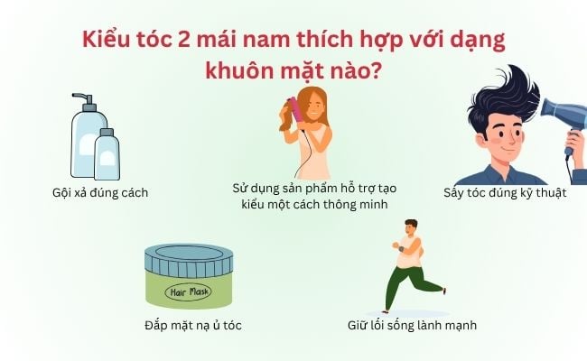 Bí quyết chăm sóc tóc 2 mái nam giữ nếp lâu