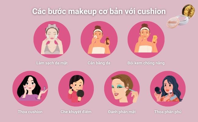 Các bước makeup cơ bản với cushion