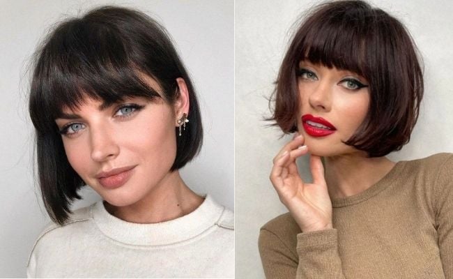 Tóc bob mái thưa kiểu Pháp