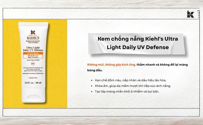 Kem chống nắng Kiehl's Ultra Light Daily UV Defense