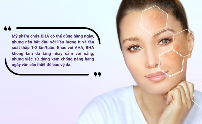 Cách sử dụng mỹ phẩm chứa BHA