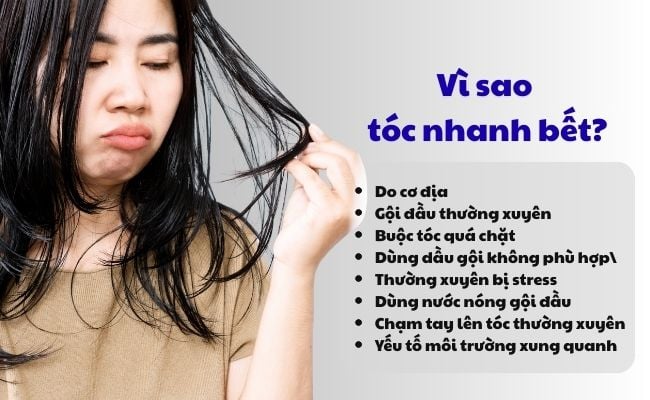 Lý do tóc nhanh bết